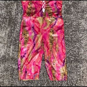 Cheetah multi print romper never worn